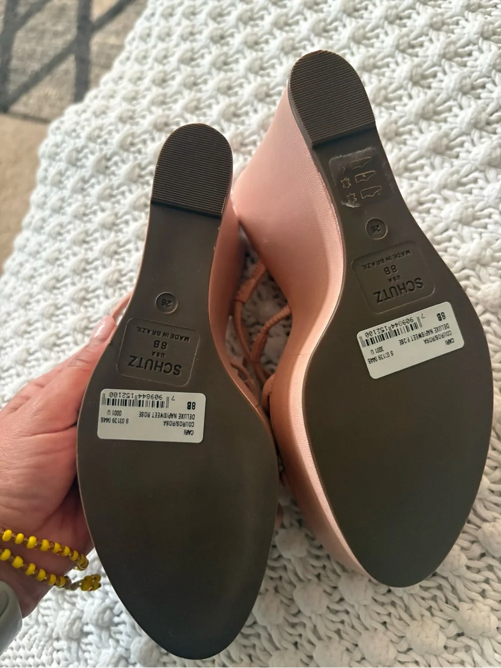 Schutz Cari Platform Wedge Sandals in rose color NEW SIZE 8B